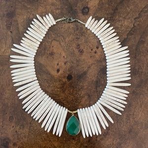 Ivory Spike Statement Collar Necklace